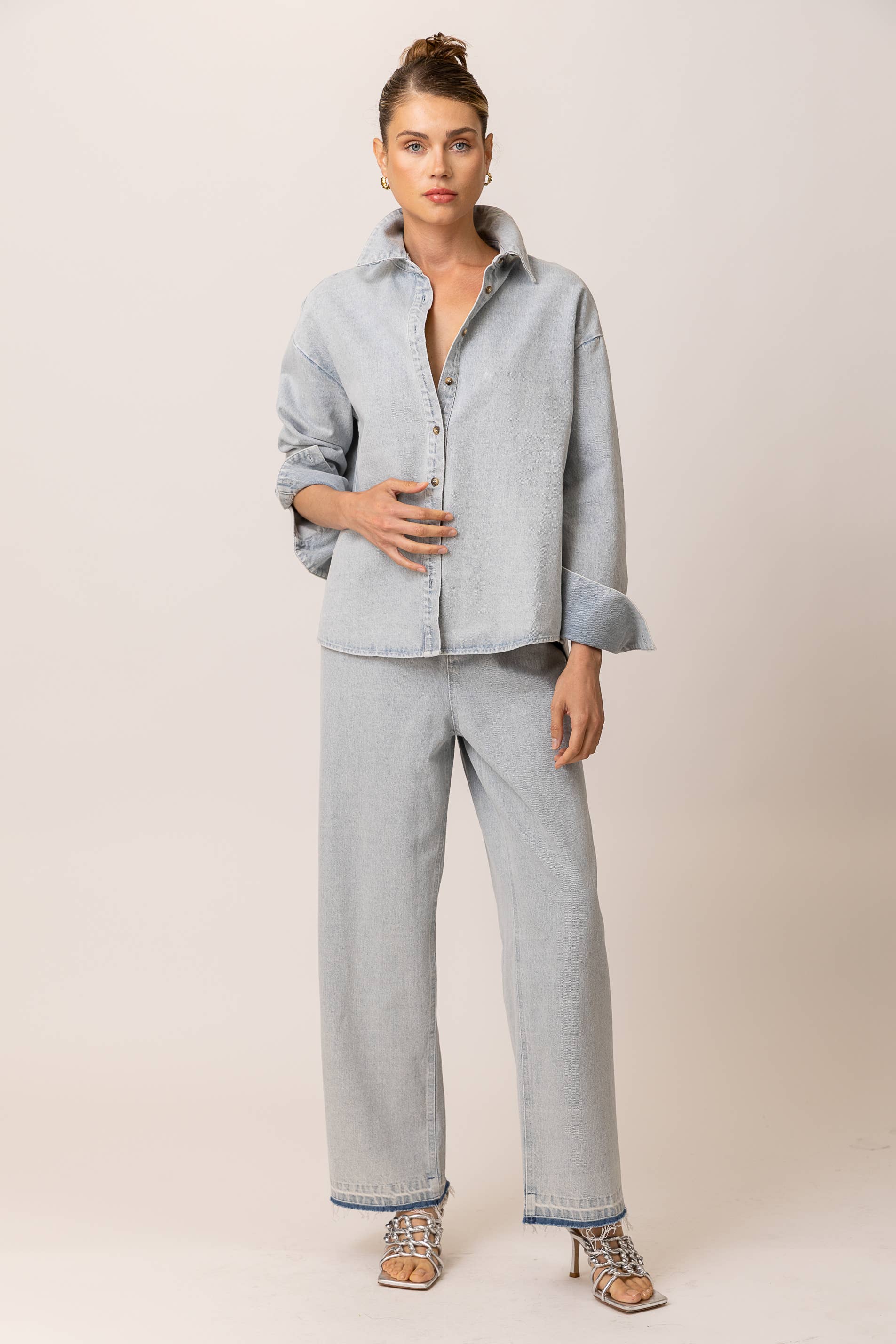 Elowen Shirt Light Blue, women's boutique clothing for summer, perfect for resort wear and new arrivals.