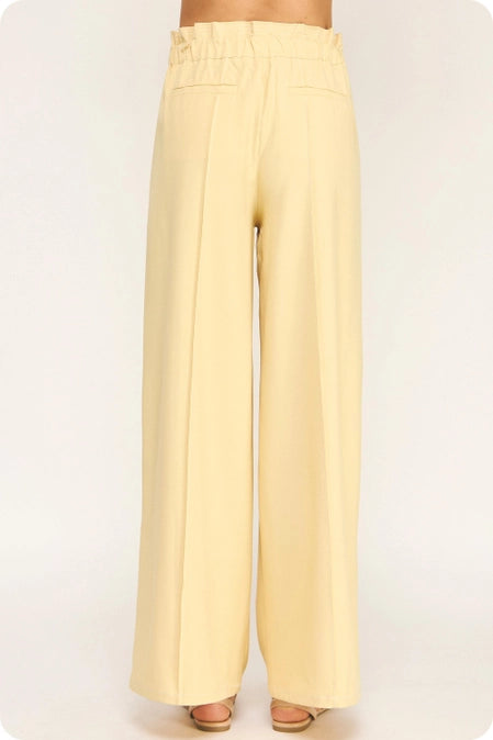 Butter Scotch Top Stitch Wide Leg Pants