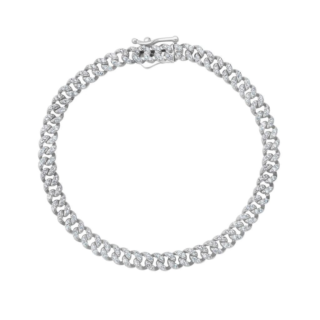 Cabana Cuban Link Bracelet in Platinum