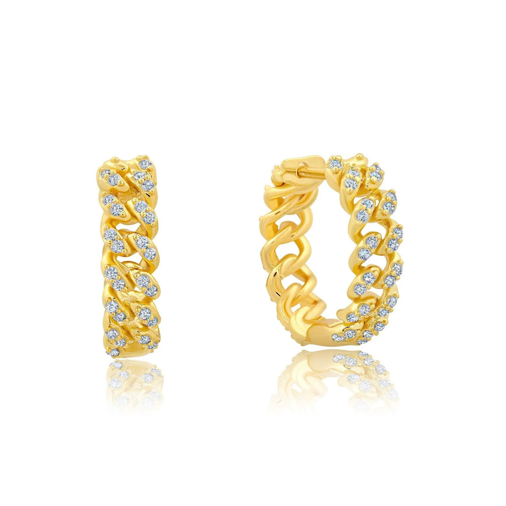 Cabana Cuban Link Earrings in Gold