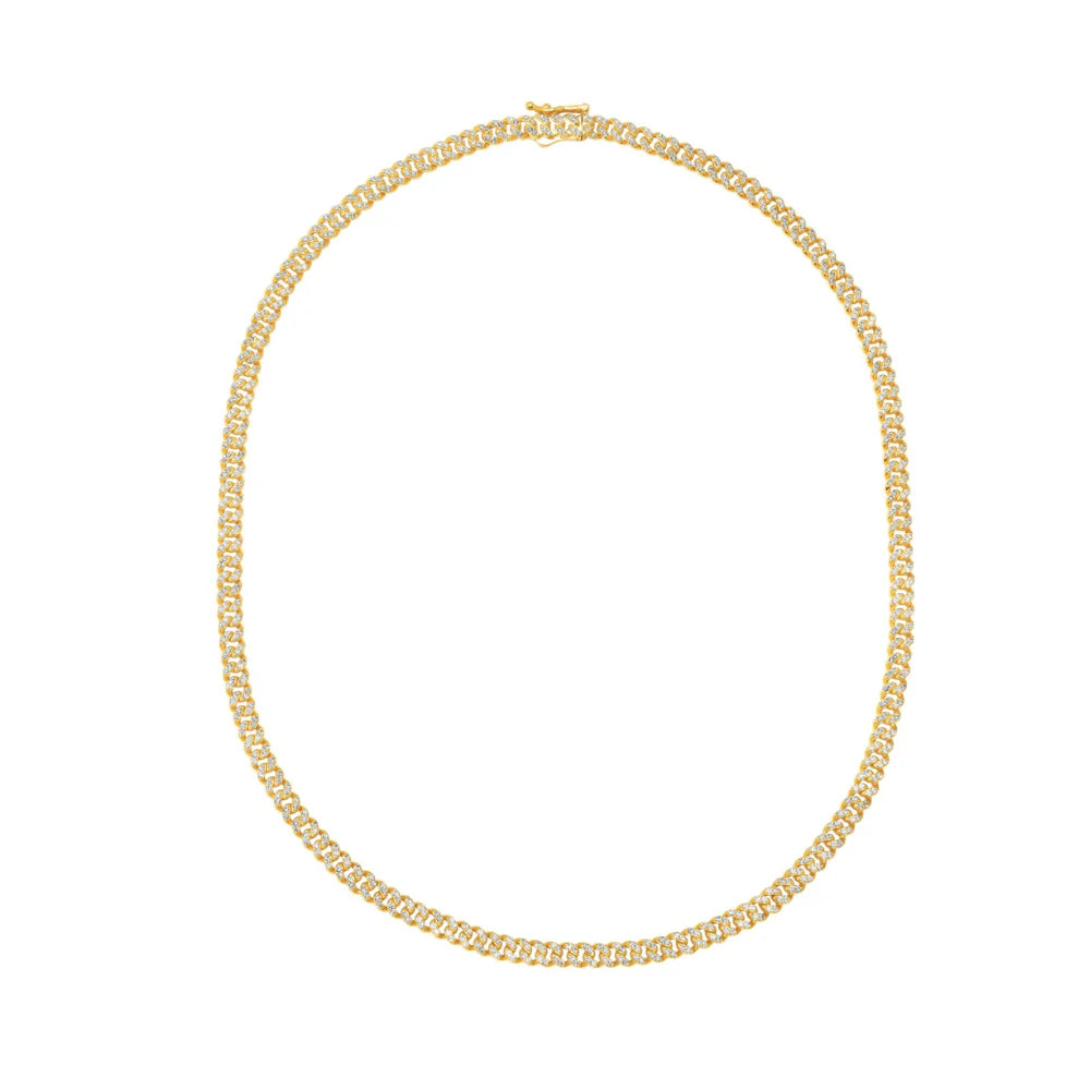 Cabana Cuban Link Necklace in Platinum