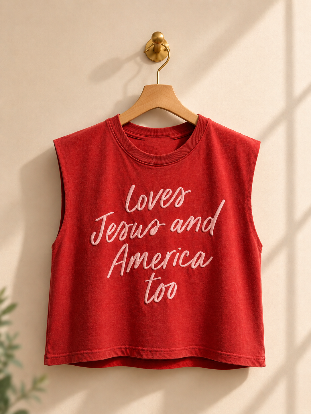 Loves Jesus and America Sleeveless Tee
