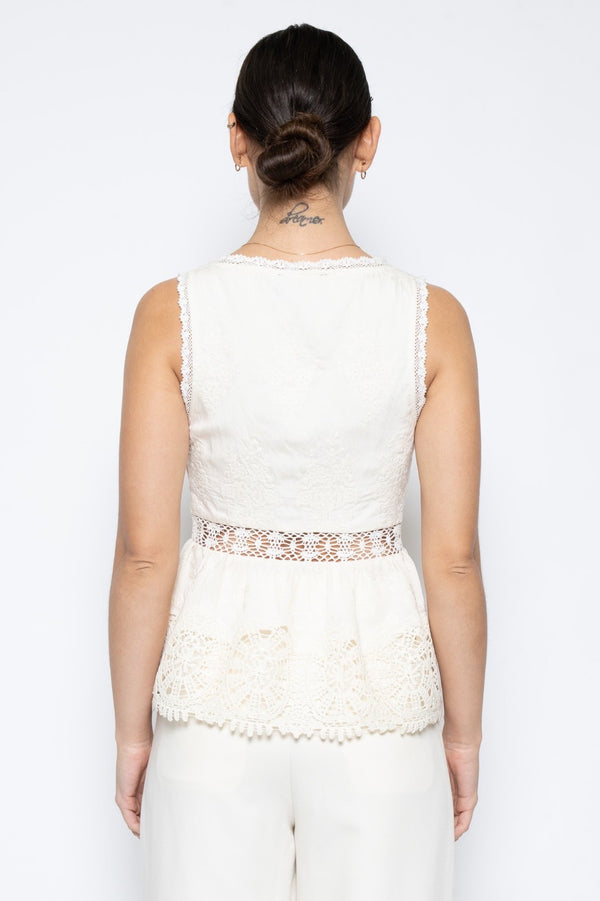 Heirloom Lace Peplum Top