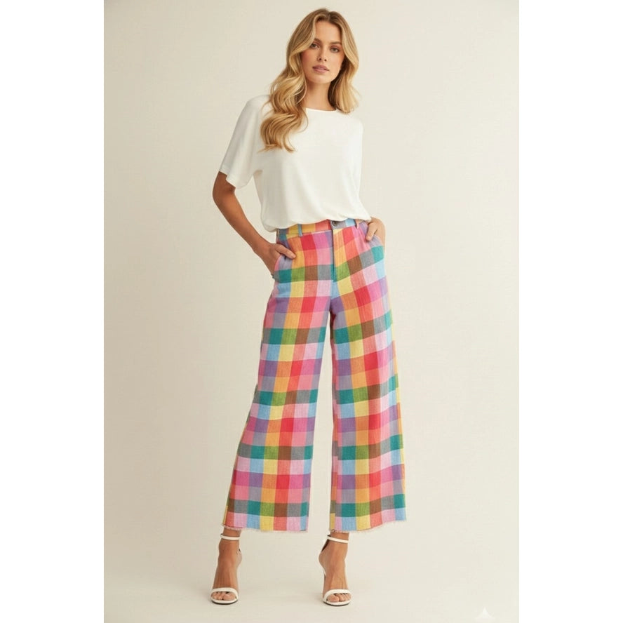 Confetti Plaid Pants