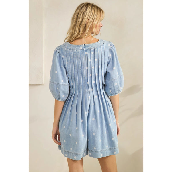 Bluebell Dot Romper