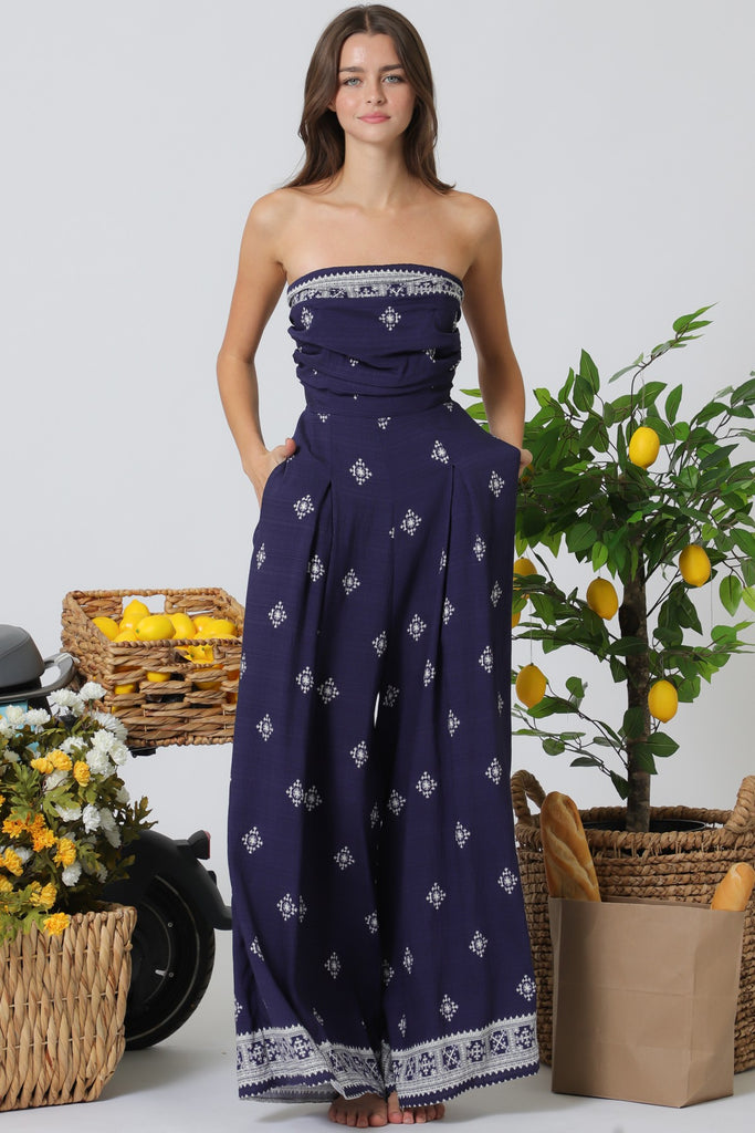 Santorini Nights Strapless Jumpsuite