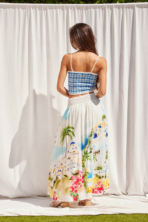 Santorini Sunset Skirt Set