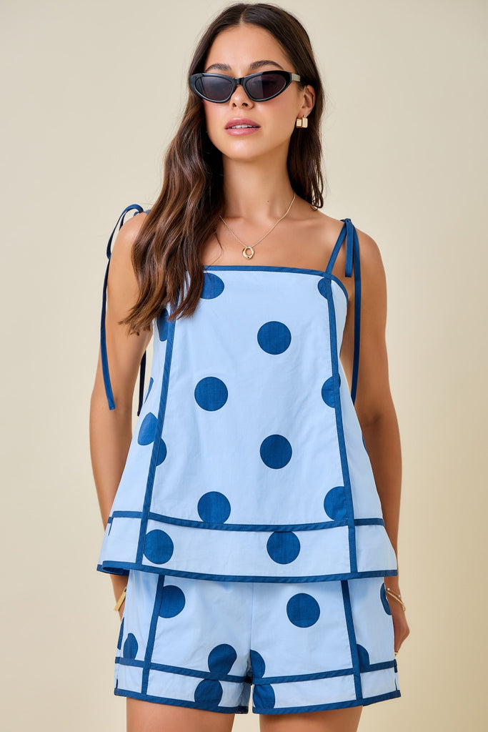 Bluebell Polka Dots Short Set