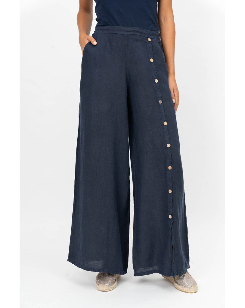Button Linen Pants