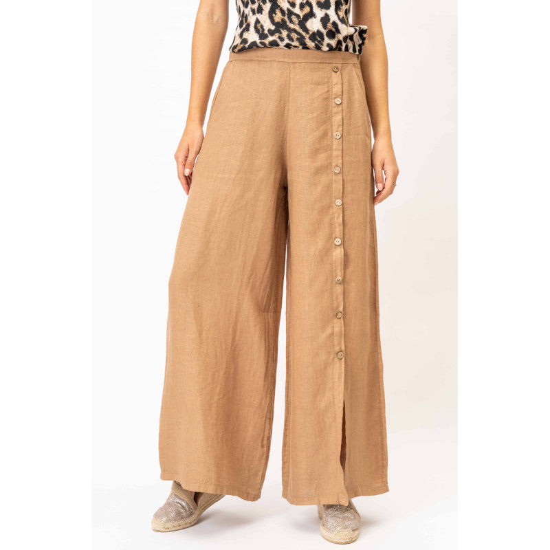 Button Linen Pants