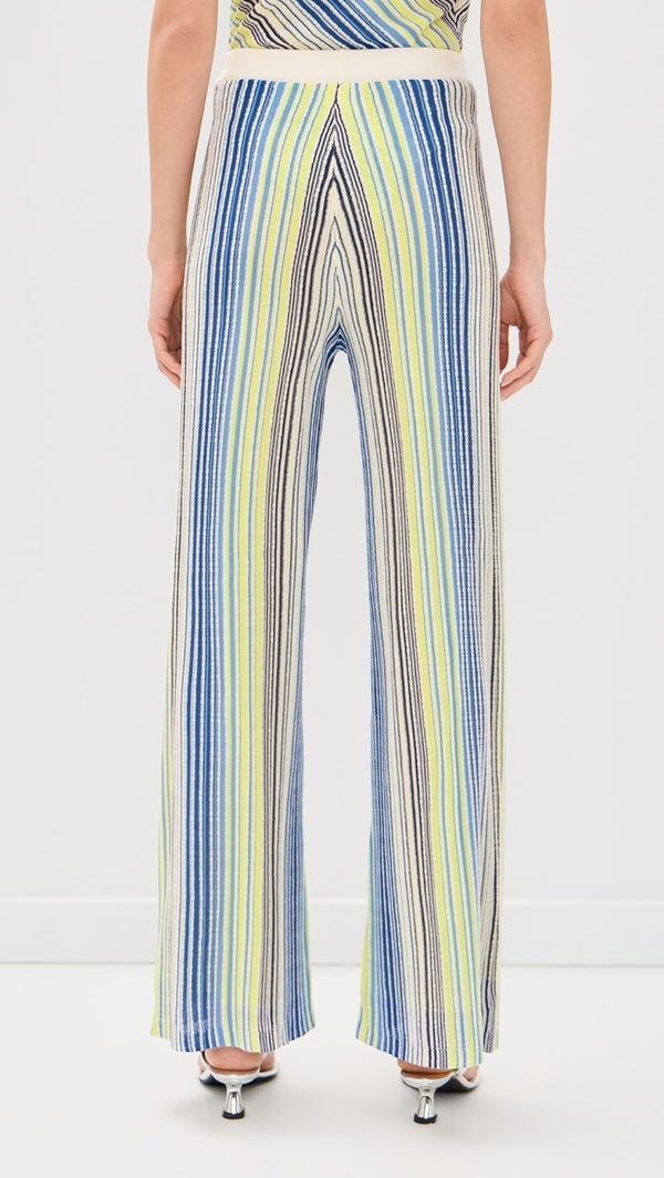 Blue Multi  Striped Knit Sweater Pants