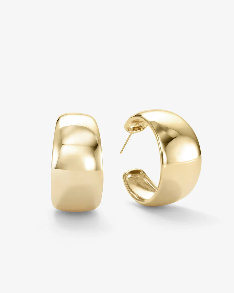 Women's gold hoop earrings from a boutique, perfect for summer collection and new arrivals fashion.