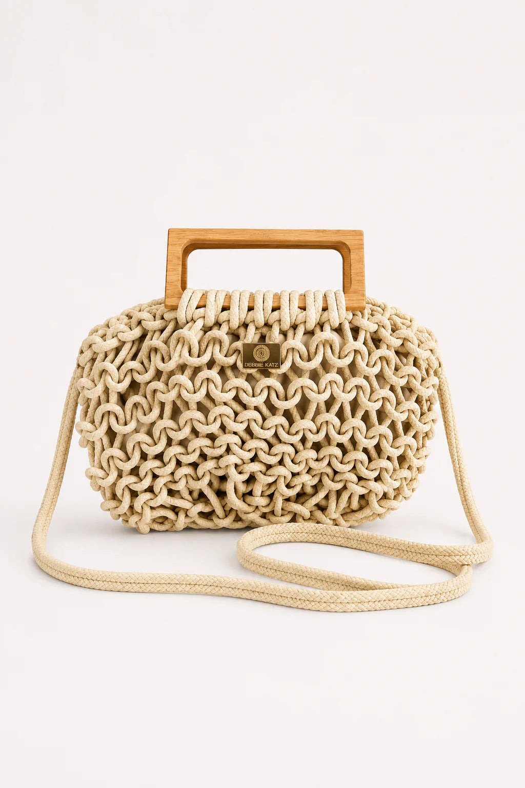 Pax Crochet Bag with Wooden Handle