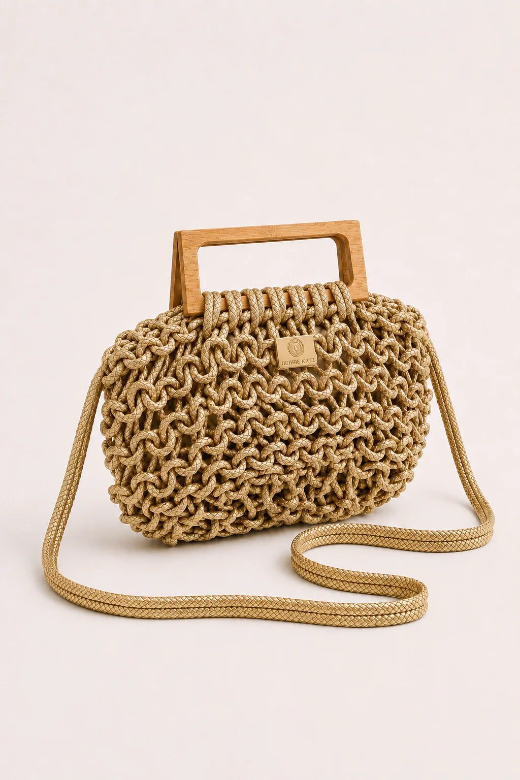 Pax Crochet Bag with Wooden Handle