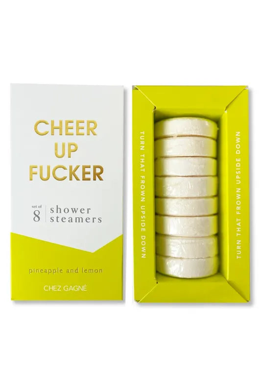 Cheer Up Fucker Shower Steamers - Pineapple Lemon - Set of 8 Tabs