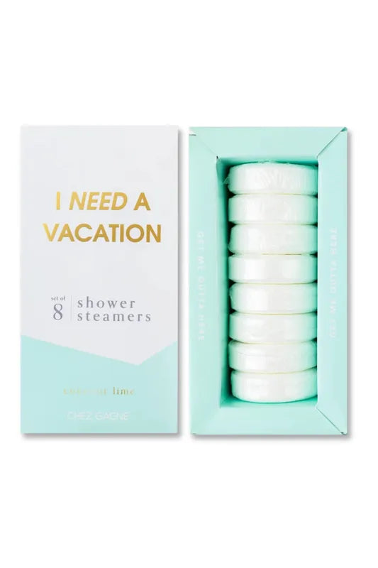 I Need a Vacation Shower Shower Steamers - Coconut Lime - Set of 8 Tabs