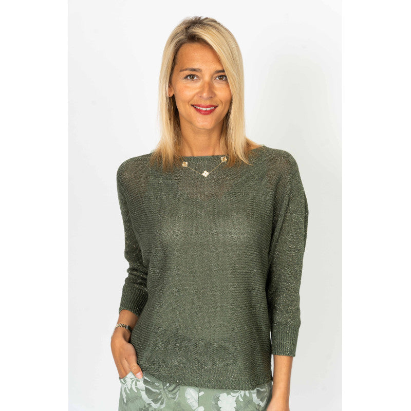 Shimmer Sweater w/Bow on Back One Size