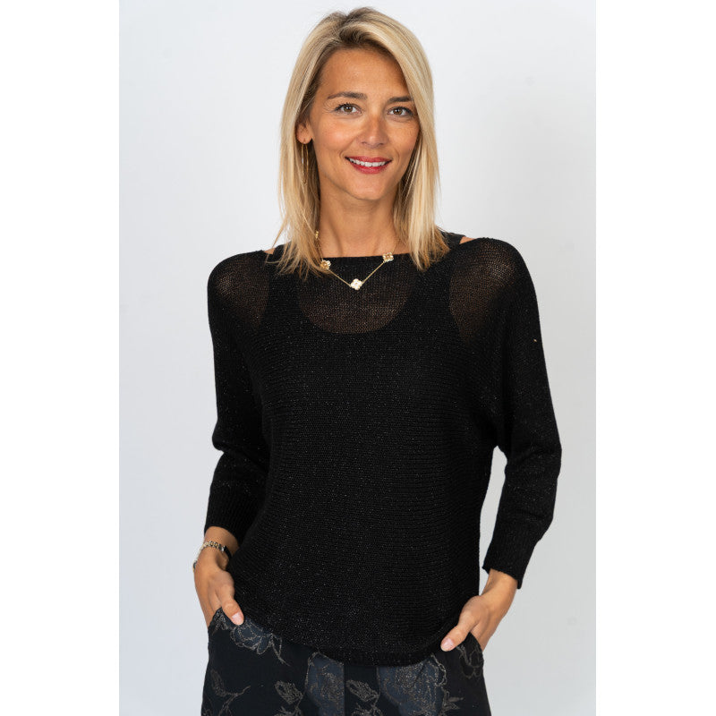 Shimmer Sweater w/Bow on Back One Size