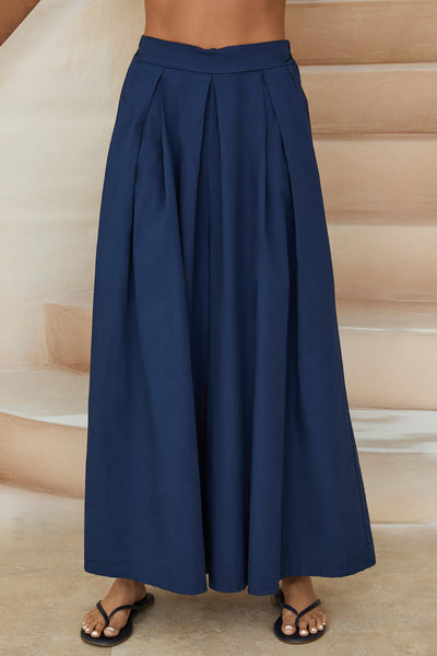 Cotton Poplin Extra Wide Leg Pants
