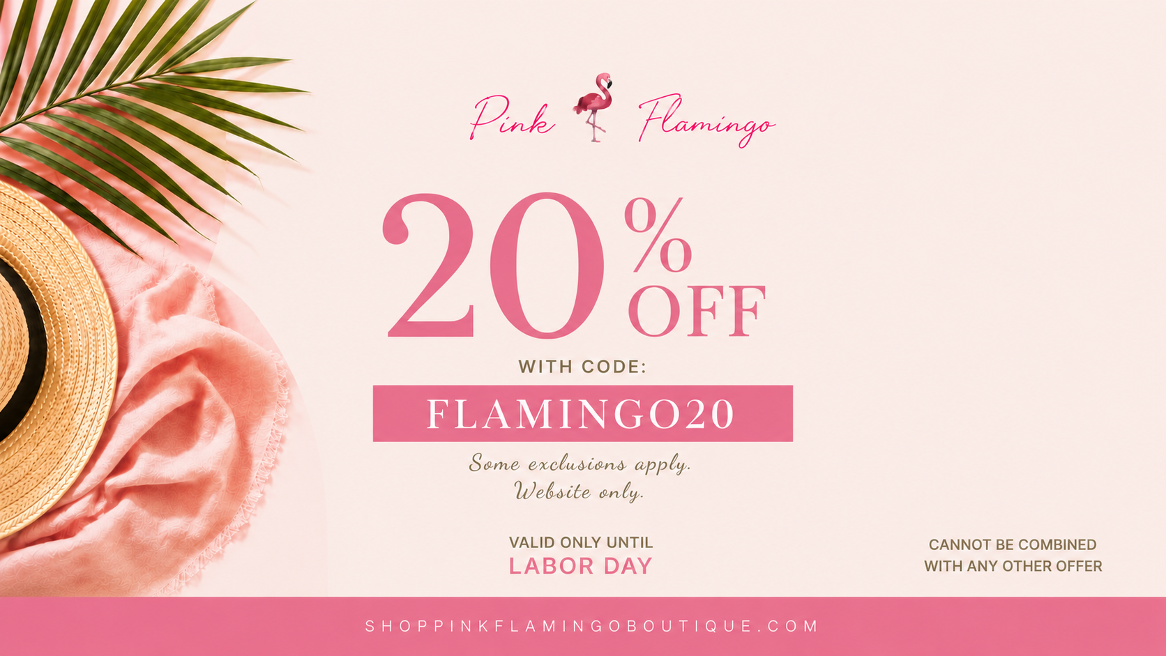 Labor Day Sale, code: Flamingo20